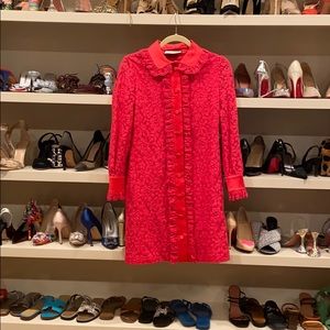 gucci lace peter pan collar dress